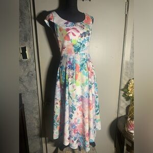 Calvin Klein Multicolor Floral Dress